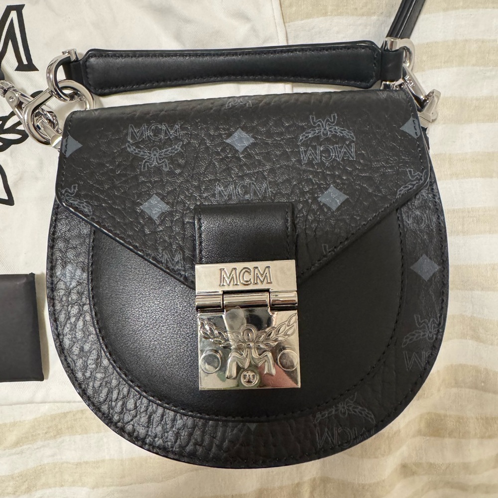 MCM (Black Visetos Patricia Mini Shoulder Bag) - Picture 2 of 14